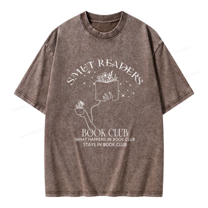 Pagewings Smut Reader Book Club Unisex Washed T-shirt
