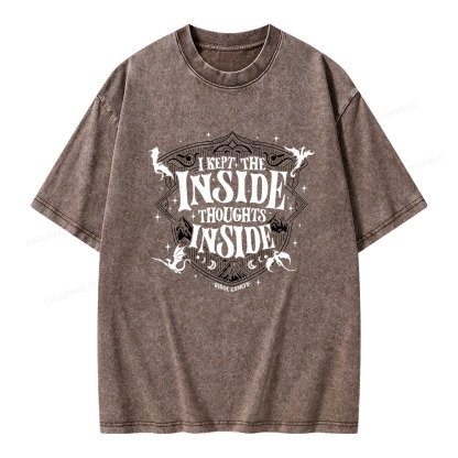 Pagewings I Kept The Inside Thoughts Inside Unisex Washed T-shirt