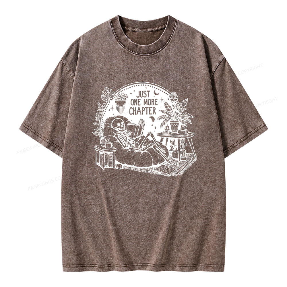 Pagewings Just One More Chapter Unisex Washed T-shirt