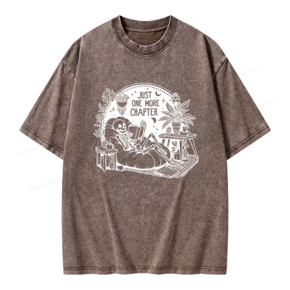 Pagewings Just One More Chapter Unisex Washed T-shirt