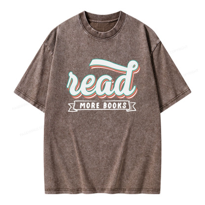 Pagewings Read More Books Unisex Washed T-shirt