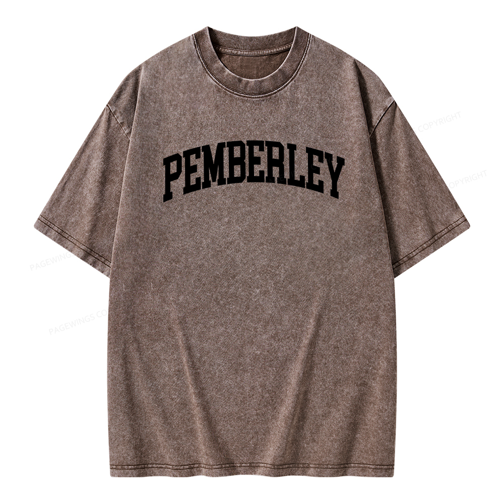 Pagewings Pride and Prejudice Pemberley Bookworm Unisex Washed T-shirt