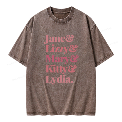 Pagewings Pride and Prejudice Unisex Washed T-shirt