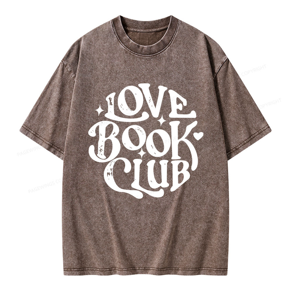 Pagewings Love Book Club Unisex Washed T-shirt