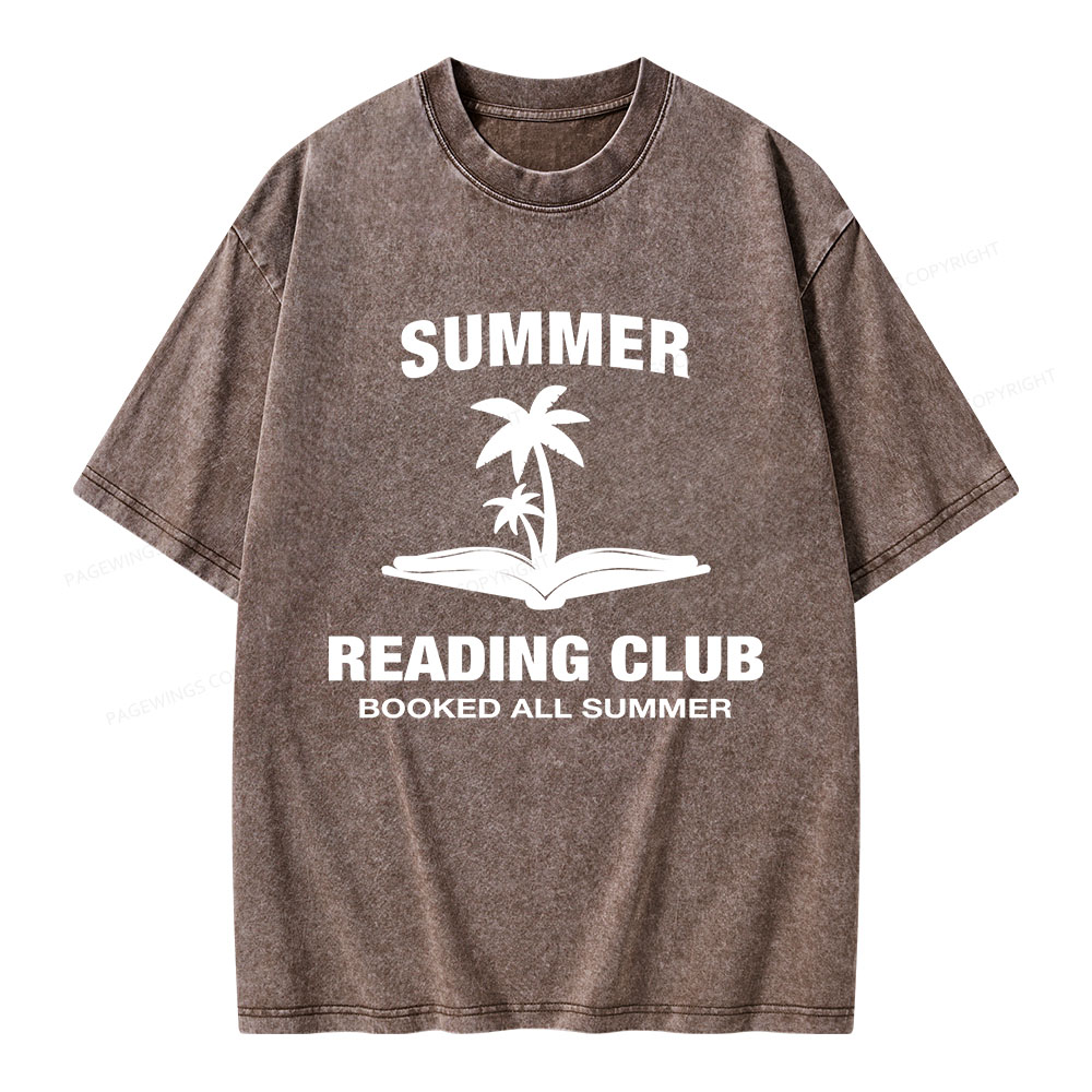 Pagewings Summer Reading Club Unisex Washed T-shirt