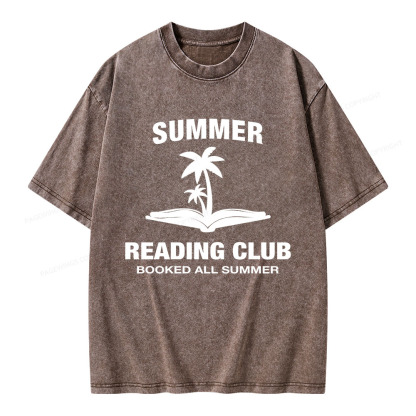 Pagewings Summer Reading Club Unisex Washed T-shirt