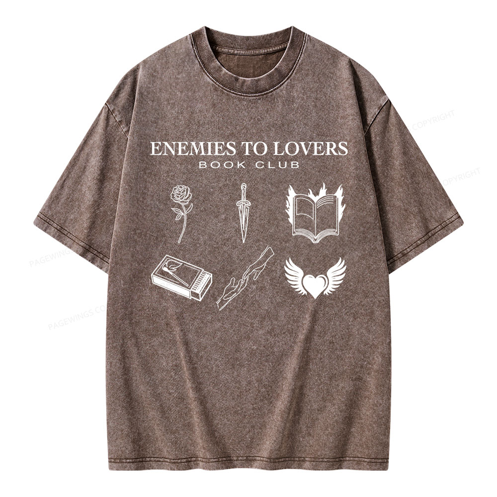 Pagewings Enemies To Lovers Unisex Washed T-shirt