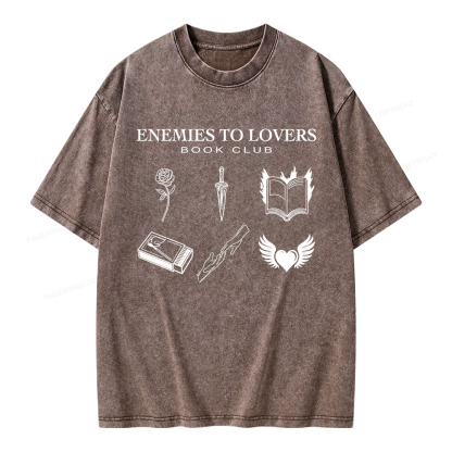 Pagewings Enemies To Lovers Unisex Washed T-shirt
