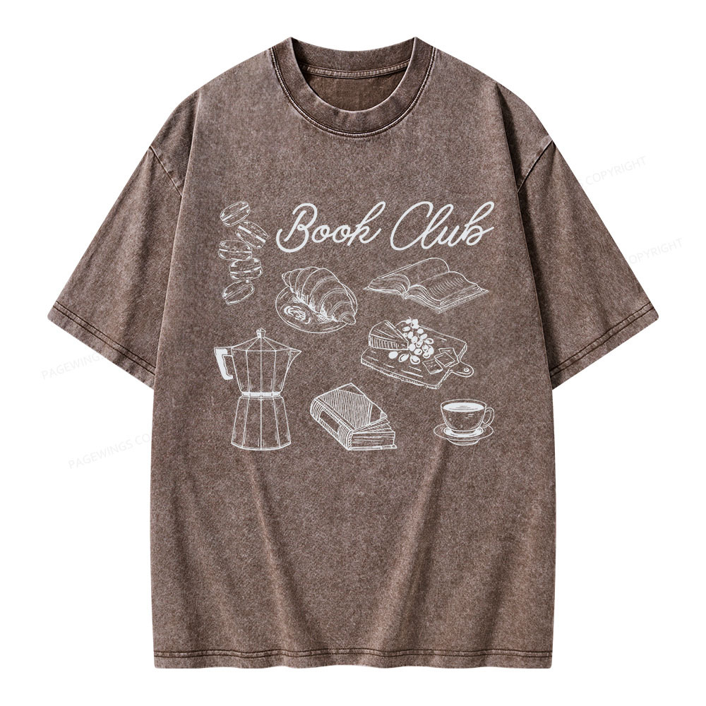 Pagewings Book Club Unisex Washed T-shirt