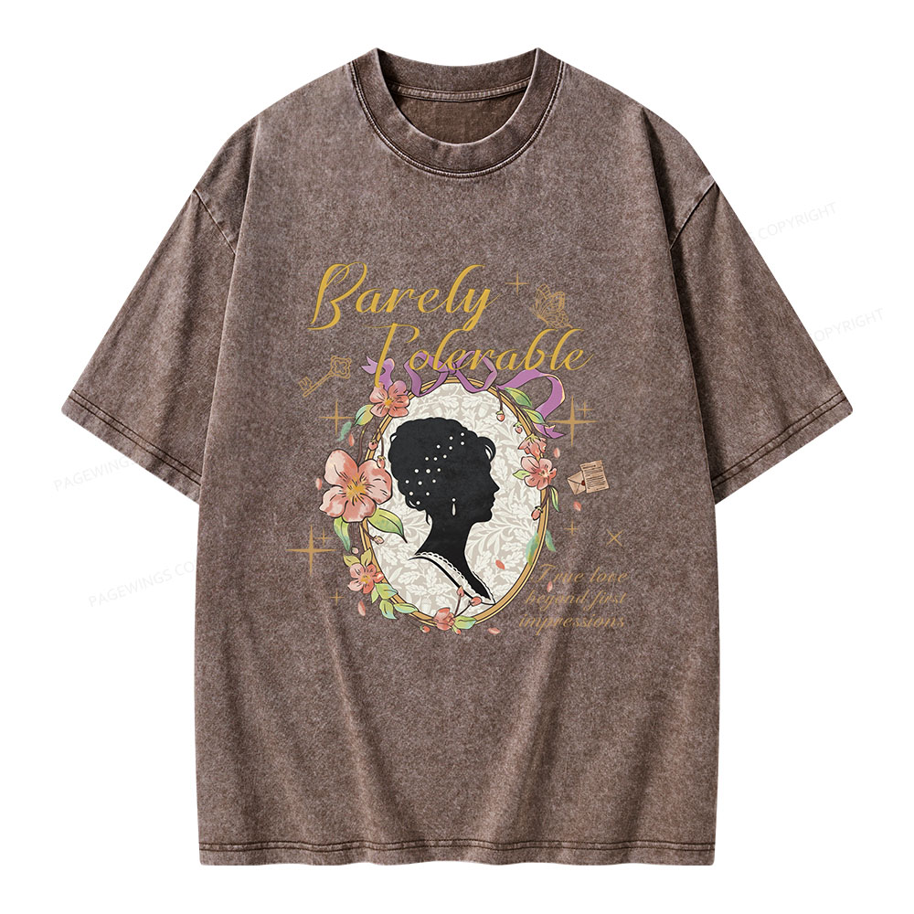 Pagewings True Love Beyond First Impressions Unisex Washed T-shirt