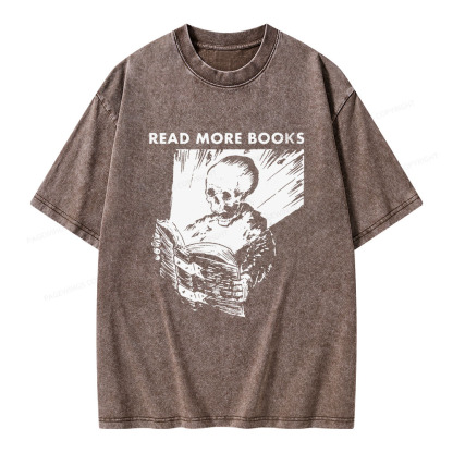 Pagewings Read More Books Unisex Washed T-shirt