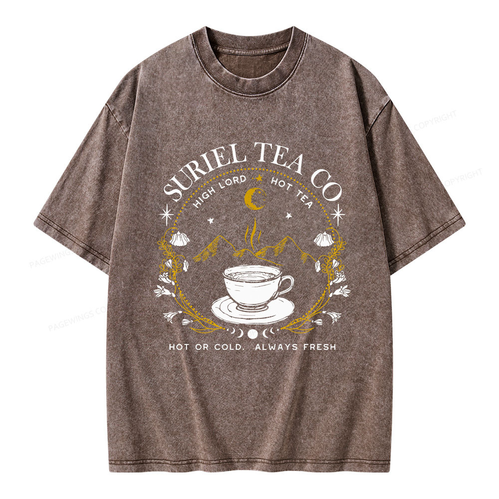 Pagewings Suriel Tea Co Unisex Washed T-shirt