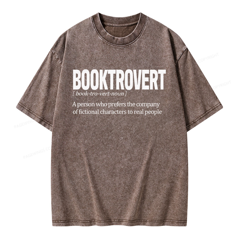 Pagewings Booktrovert Unisex Washed T-shirt