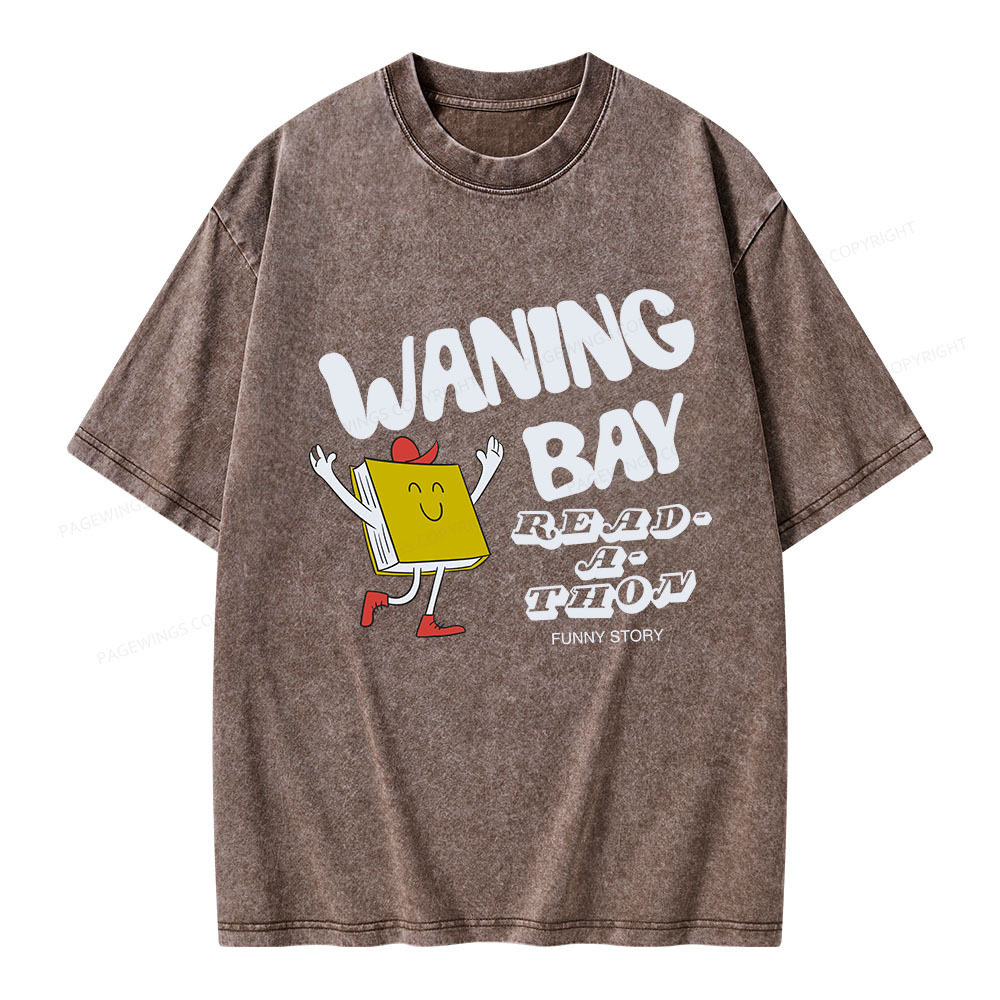 Pagewings Waning Bay Read-A-Thon Funny Story Unisex Washed T-shirt