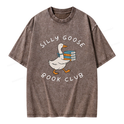 Pagewings Silly Goose Book Club Unisex Washed T-shirt