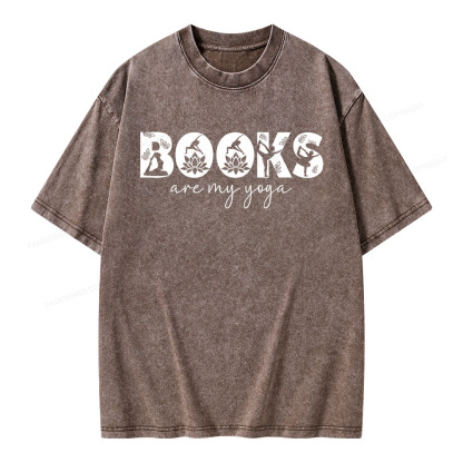 Pagewings Books Are My Yoga Unisex Washed T-shirt