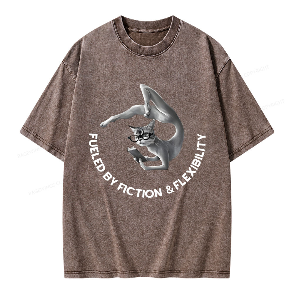 Pagewings Fueled By Fiction Flexibility Unisex Washed T-shirt
