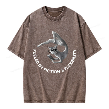 Pagewings Fueled By Fiction Flexibility Unisex Washed T-shirt