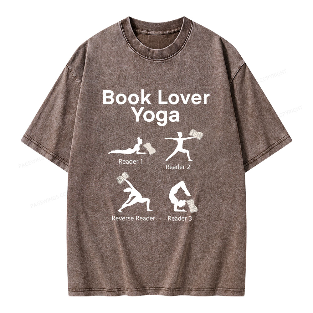 Pagewings Book Lover YogaUnisex Washed T-shirt