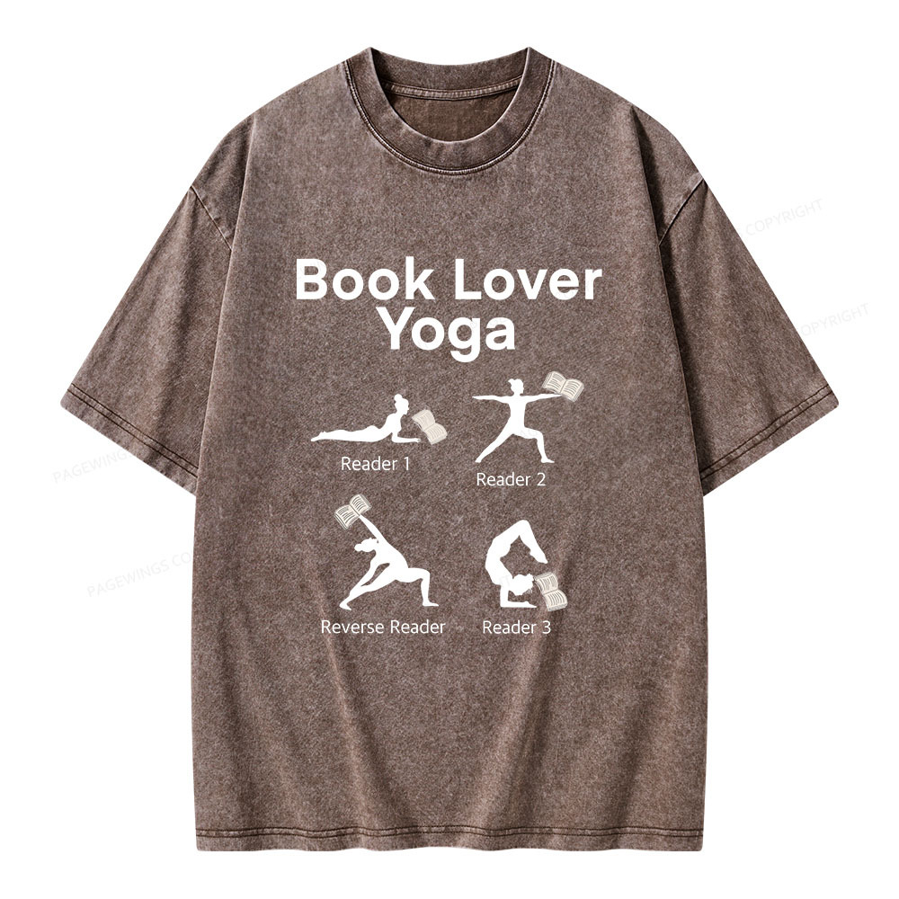 Pagewings Book Lover YogaUnisex Washed T-shirt