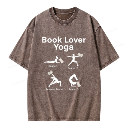 Pagewings Book Lover YogaUnisex Washed T-shirt