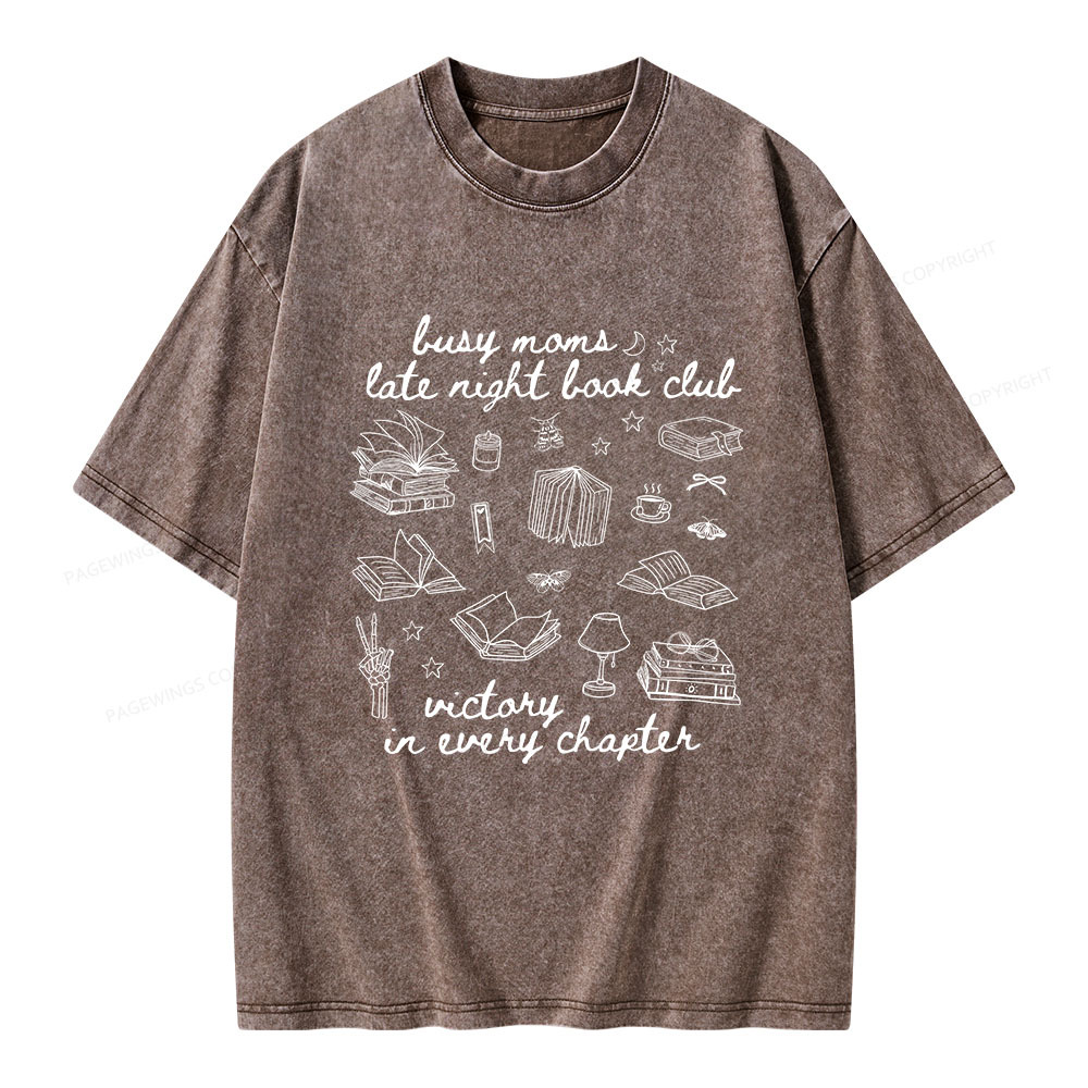 Pagewings Busy Moms Book Club Unisex Washed T-shirt