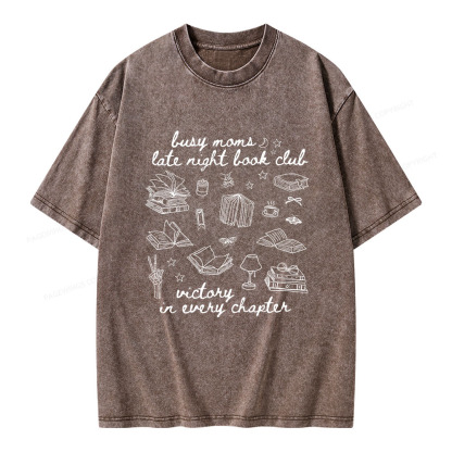 Pagewings Busy Moms Book Club Unisex Washed T-shirt