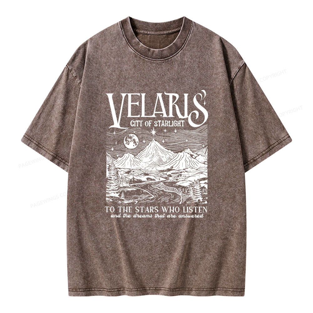 Pagewings Velaris City Of Starlight Acotar Unisex Washed T-shirt
