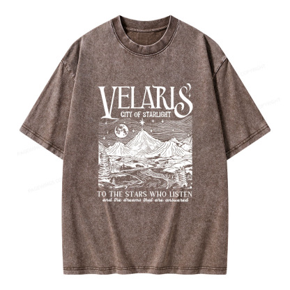 Pagewings Velaris City Of Starlight Acotar Unisex Washed T-shirt