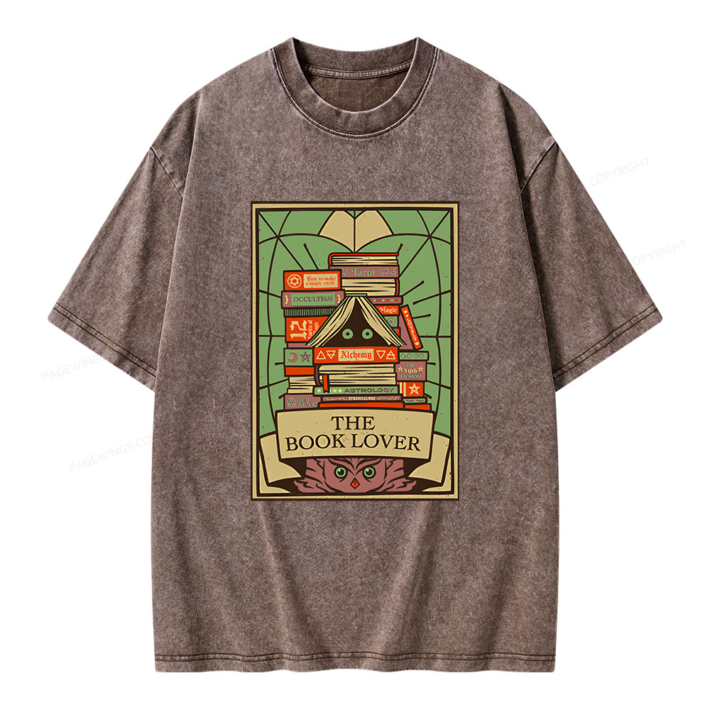 Pagewings The Book Lover Unisex Washed T-shirt