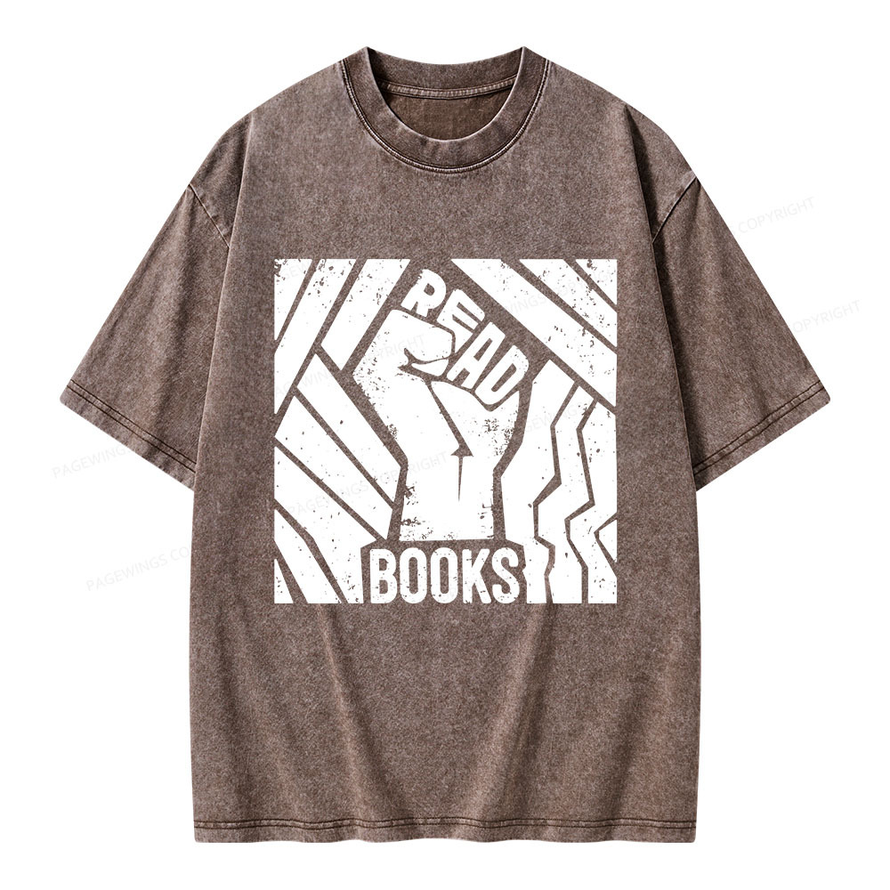 Pagewings Read Books Unisex Washed T-shirt