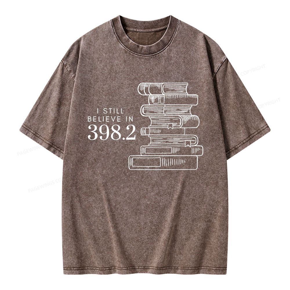 Pagewings I Still Believe In 398.2 Unisex Washed T-shirt