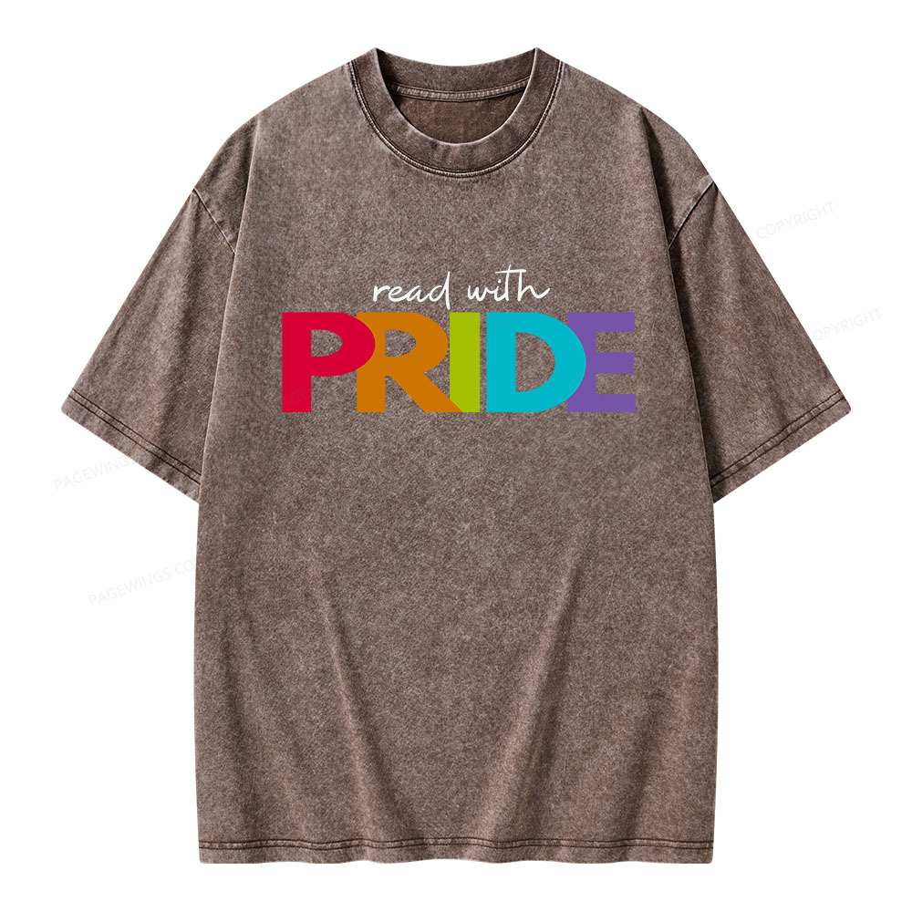 Pagewings Read With Pride Unisex Washed T-shirt