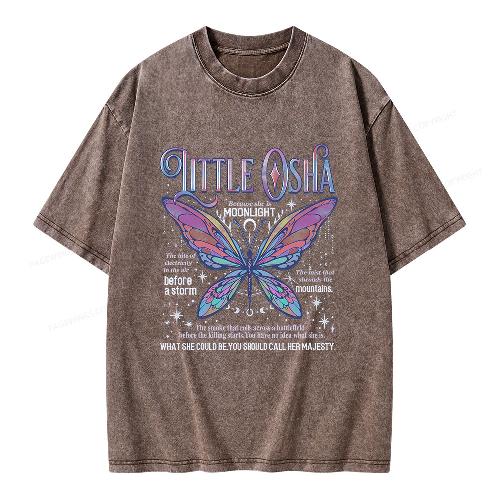Pagewings Little Osha Butterfly Unisex Washed T-shirt
