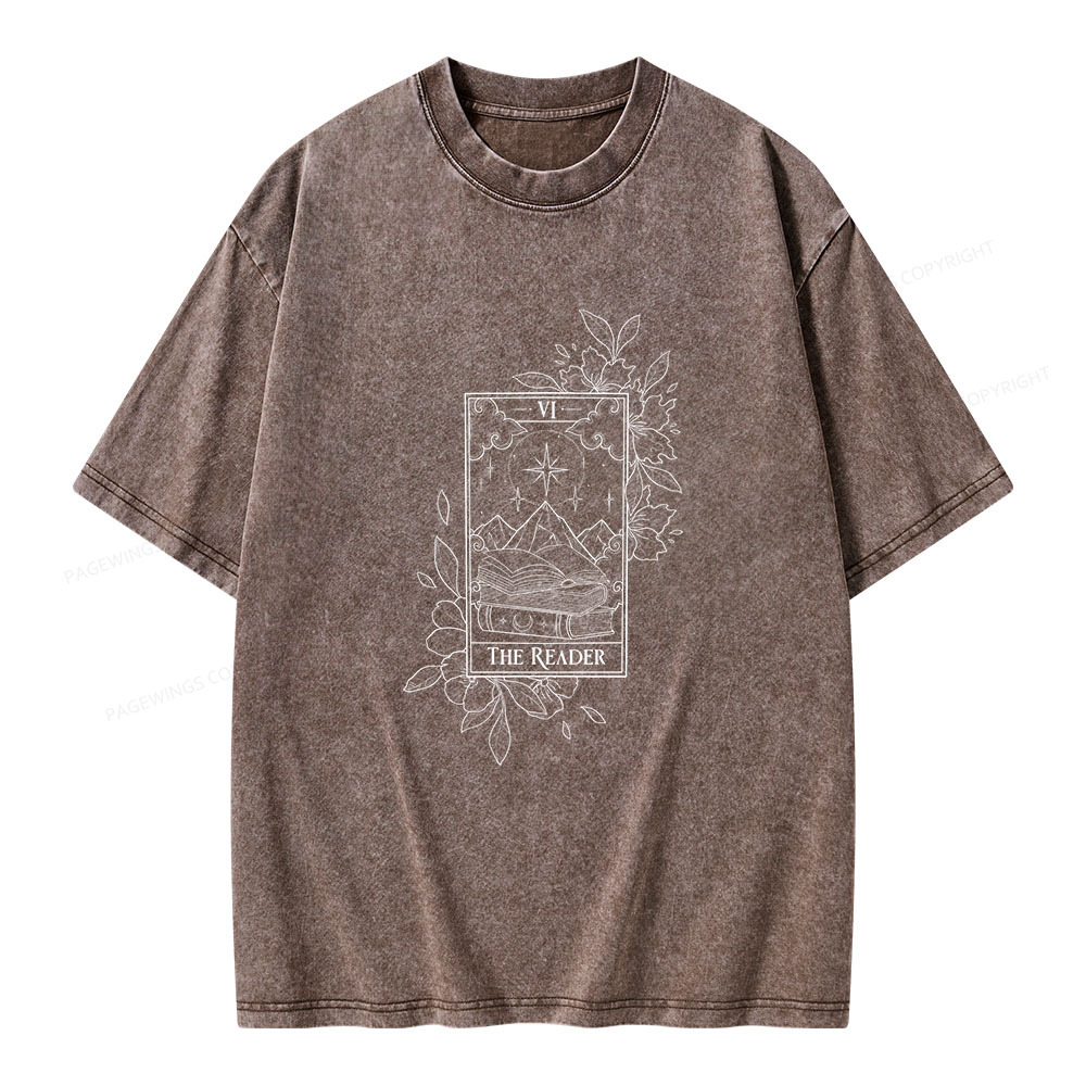 Pagewings The Reader Unisex Washed T-shirt