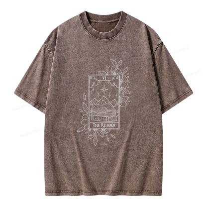 Pagewings The Reader Unisex Washed T-shirt