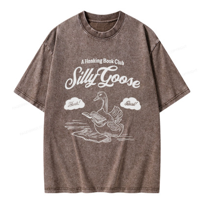 Pagewings Silly Goose Book Club Unisex Washed T-shirt