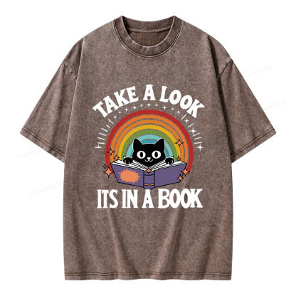 Pagewings Take A Look Its In A Book Unisex Washed T-shirt