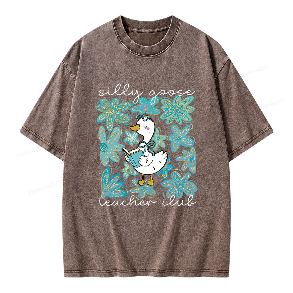 Pagewings Silly Goose Unisex Washed T-shirt