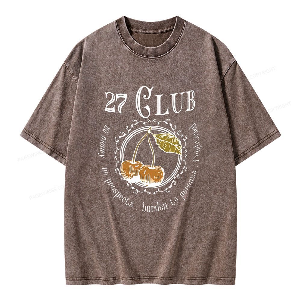 Pagewings 27 Club Unisex Washed T-shirt