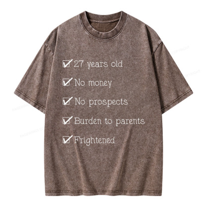 Pagewings 27 Years Old Unisex Washed T-shirt