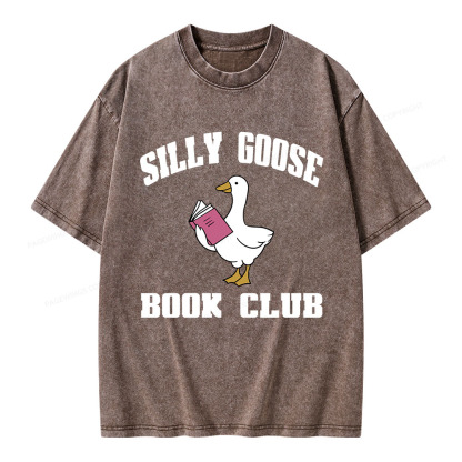 Pagewings Silly Goose Book Club Unisex Washed T-shirt