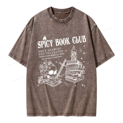 Pagewings Spicy Book Club Unisex Washed T-shirt