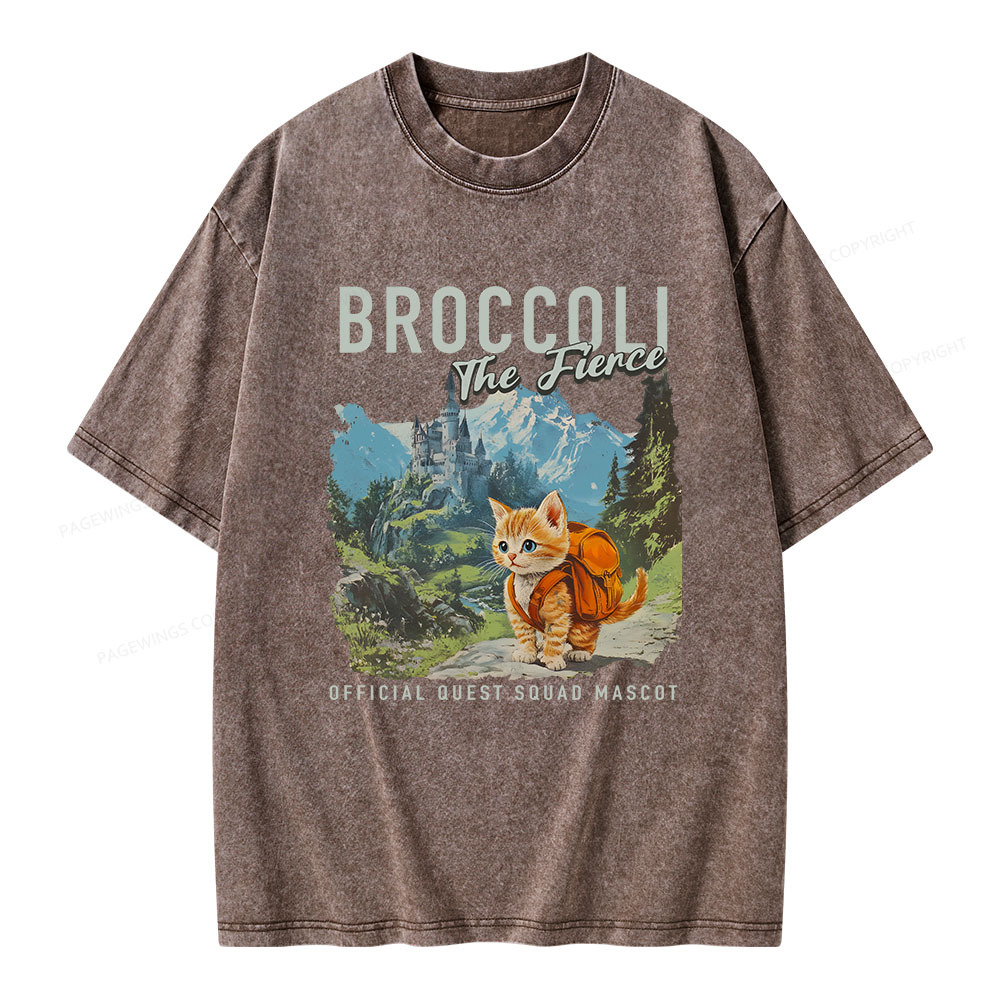 Pagewings Broccoli the Fierce Unisex Washed T-shirt