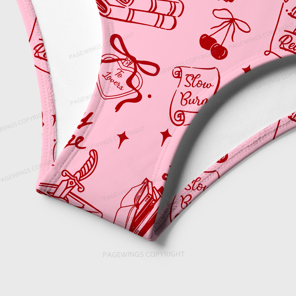 Pagewings Books Are My Love Language One-Piece Swimsuit 