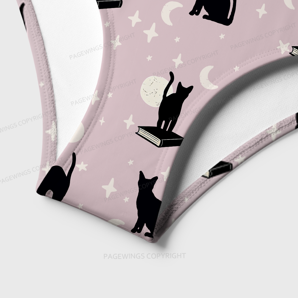 Pagewings Books Cats One-Piece Swimsuit 