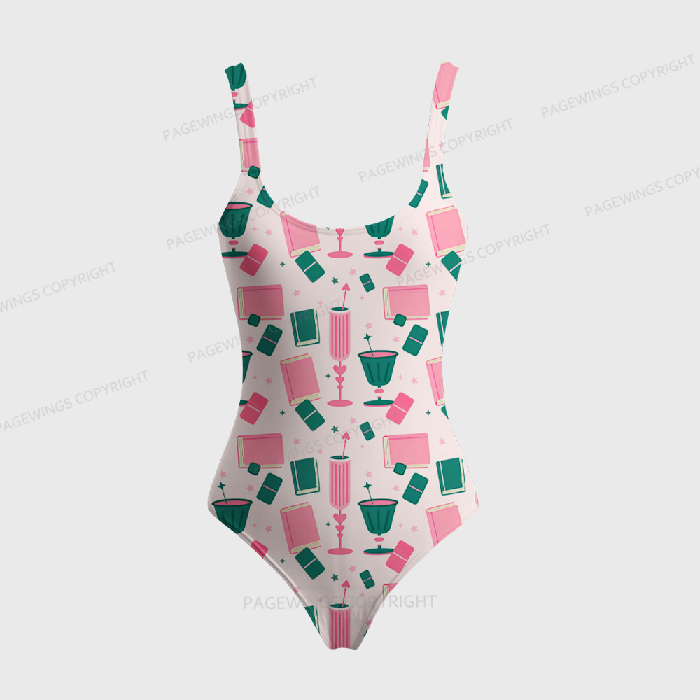 Pagewings Read Books Be Kind Stay Weird One-Piece Swimsuit 