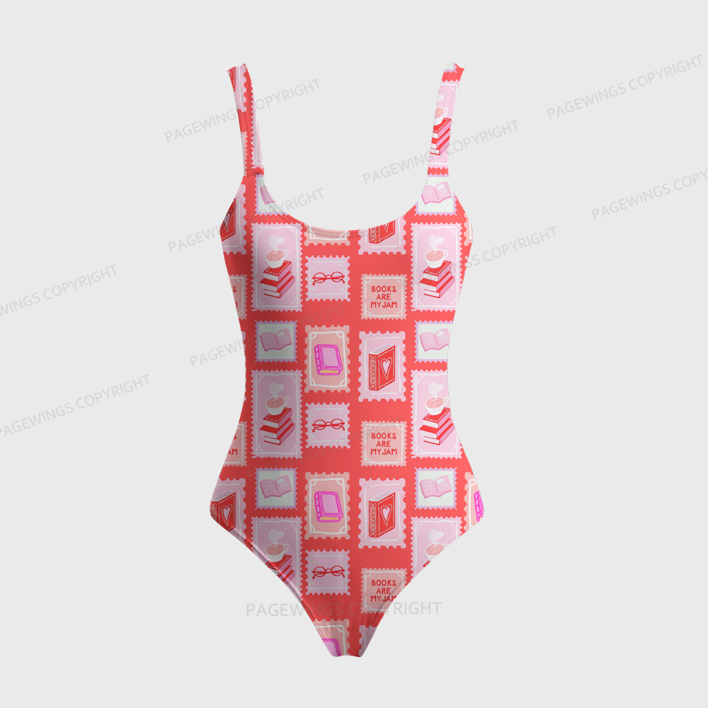Pagewings Books Are My Jam One-Piece Swimsuit