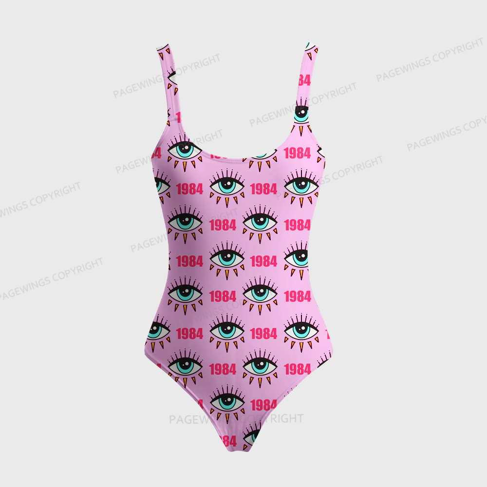 Pagewings Make Orwell Fiction Again One-Piece Swimsuit