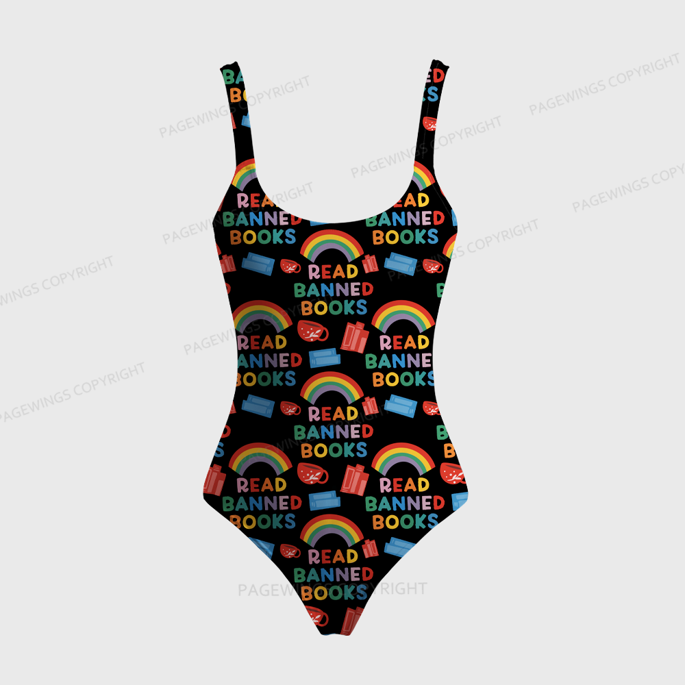 Pagewings Read Banned Books One-Piece Swimsuit 